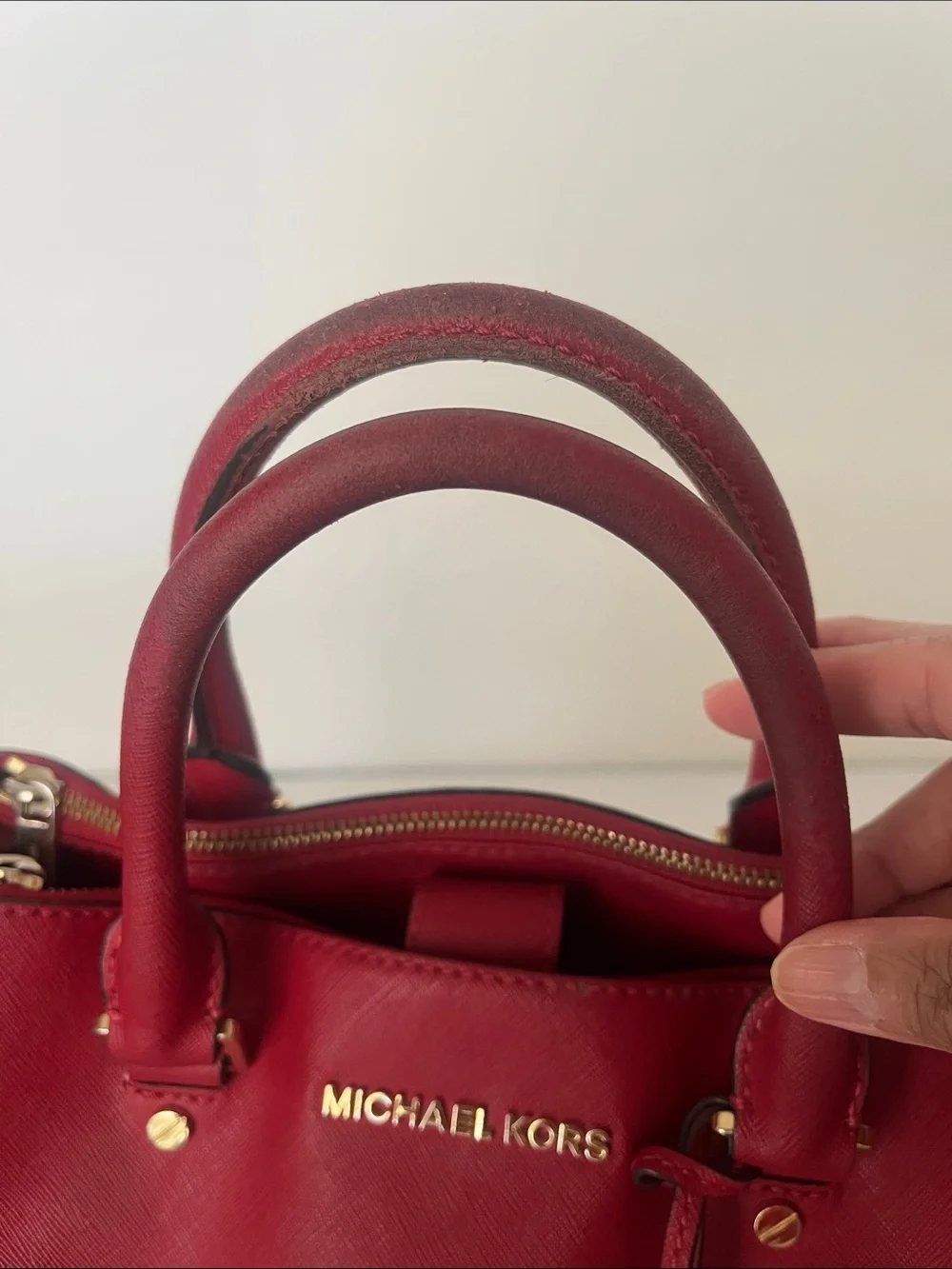 Michael Kors Saffiano Leather Satchel Bag
